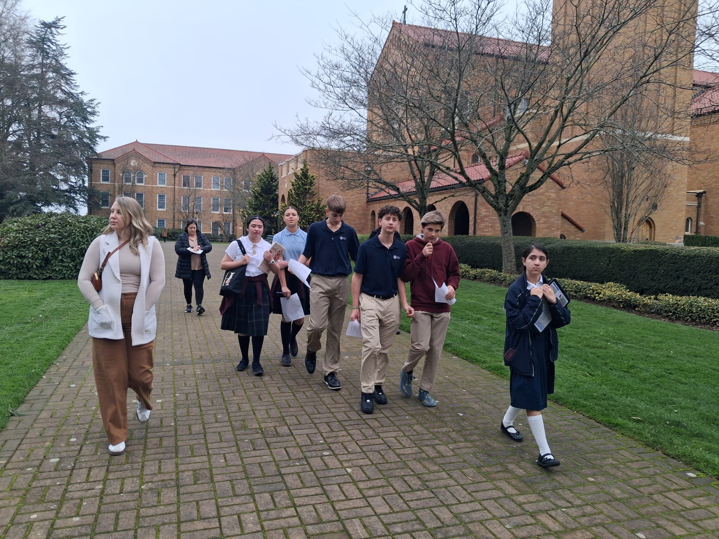Geneva Academy students on campus in Roseburg, Oregon